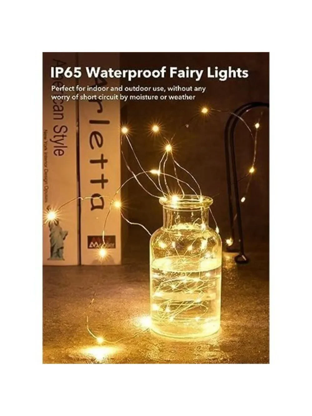 LED Fairy Lights 12 Pack Battery Operated 7Ft Starry Moon String Lights for DIY